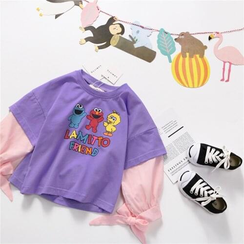 Tonytaobaby Autumn New Baby Girl Childrens Clothing T-shirt Cartoon Girls Long Sleeve T-shirt