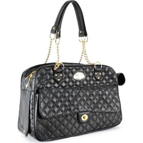 Comfortable Luxury Fashion Dog Carrier PU Travel Carrying Portable Handbag Pet