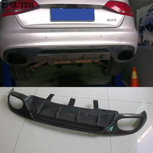 A4 B8 S-LINE carbon fiber Rear Bumper Lip Diffuser For Audi A4 B8 SLINE 09-12