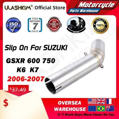 K7 GSXR 600 750 GSXR700 GSXR750 Exhaust Muffler Middle Link Pipe Slip On For Suzuki GSX R600 R700 R750 K6 K7 K8 Exhaust