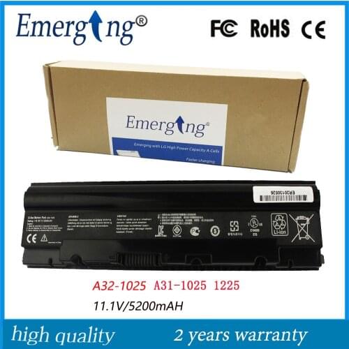High Capacity Quality 11.1v 5200mah New Laptop Battery for ASUS Eee PC 1025 1025C 1025CE R052 1225 1225B 1225C R052C A32-1025