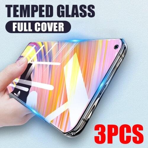 3-1Pcs Tempered Glass for OPPO Reno 5K 2 2z FindX3 Lite F19 Pro A94 A93 A55 A53 A73 A5 A9 Realme C21 C20 C3 C11 Screen Protector