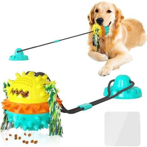 Dogs Chew Rubber Toys, Tug of War Toys Indoor Educational Pet Supplies, Cleaning Teeth Leaking Food Toys Dog Accessories