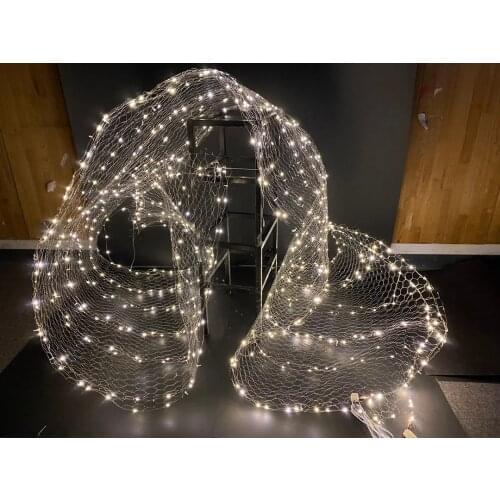 1m*4m Mesh Wire Led String Any Shape Christmas Light /wedding/party Decoration Garland Ac 110V 220V Atmosphere Holiday Lamp