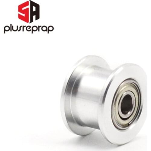 1 PC 2GT Idler Timing Pulley 20 Teeth Aluminum Alloy Perlin Passive 3mm 5mm Bore without Teeth for GT2 6mm Belt 3D Printer Parts