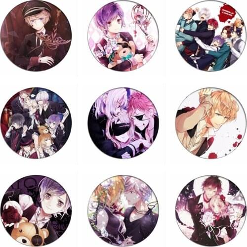 1pcs DIABOLIK LOVERS Cosplay Badge Sakamaki Shu reiji Komori Yui Brooch Pins Sakamaki Laito Collection Badges for Backpacks