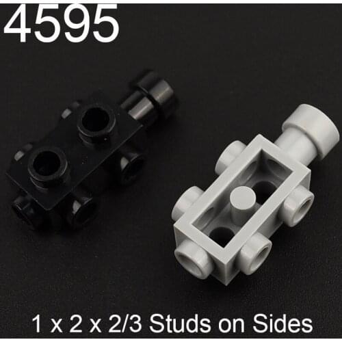 10PCS 4595 Hinge Brick Special 1x2x2/3 with Studs on Sides Building block accessories parts MOC DIY Education Build Toys Brick