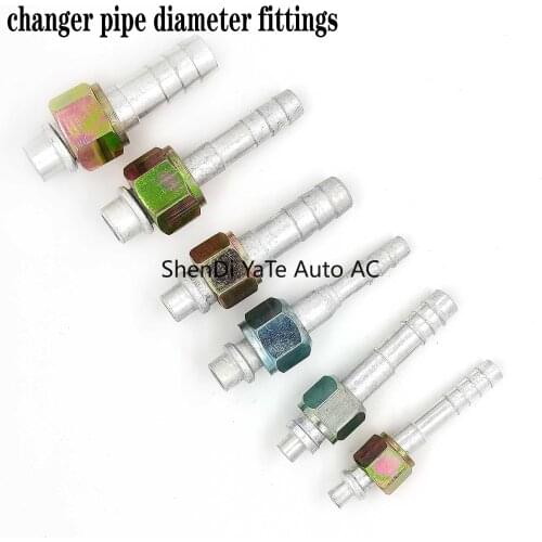 10PCS Auto A/C Hose Fitting/Hose Clamp/Changing Pipe Diameter Aluminum Joint 3/8 to 1/2,1/2 to 5/8 ,5/8 to 3/4 Straight curved
