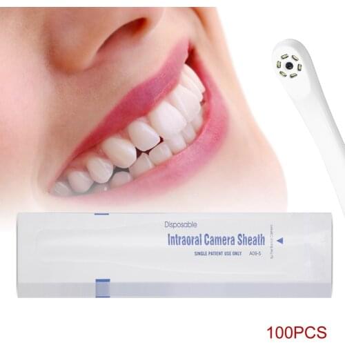 100pcs/box Disposable Dental Intraoral Camera Sheath Covers Sleeves Dentist Tools