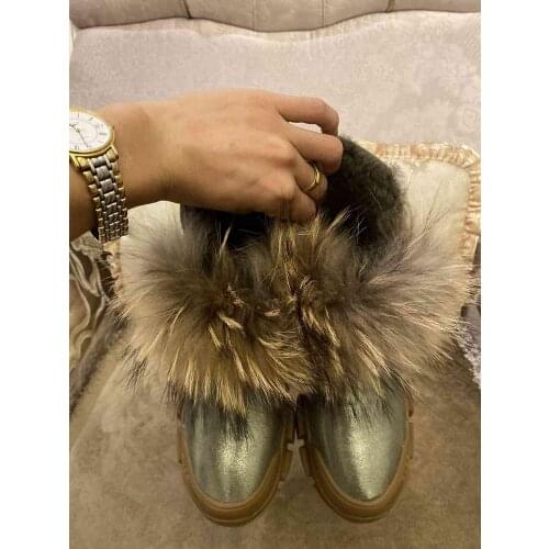 2020 Winter Snow Boots for Women Ankle Boots Plus Wool Shearling Fur Fluffy Boots Fashion New Luxury Brand Designer Woman Shoes