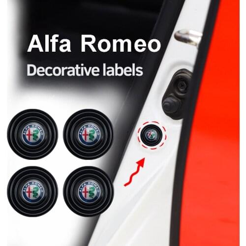 4Pcs PVC Car Door Hood Gasket Sticker Universal Accessories For Alfa Romeo Tonale Disco Volante Spontivd Mito 147 156 159 166 4C