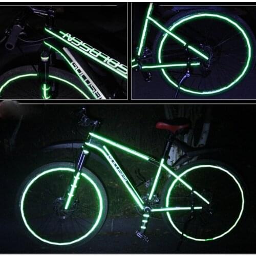 8M Reflective Stickers Motorcycle Bicycle Reflector Bike Cycling Security Wheel Rim Decal Tape Fluorescent Waterproof