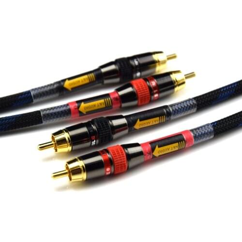 ATAUDIO Hifi RCA Cable High Quality 4N OFC HIFI 2RCA Male to Male Audio Cable DAC D90 A90 E30 D10 AD18 SP200