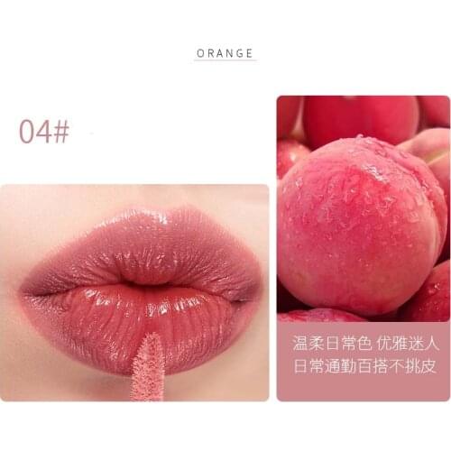 Flashmoment mirror lip gloss vampire sexy red pumpkin moisture lip cream waterproof long lasting peach liquid lipstick PD080