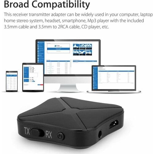 Bluetooth 5.0 4.2 Audio-ontvanger Stereo Draadloze Adapter Met Microfoon Voor Auto Tv pc Hoofdtelefoon