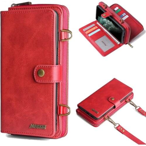 Zipper Wallet Phone Case For iPhone 11 Pro Max X XR 6 6S 8 7 Plus Flip Leather Case For iPhone XS Max SE 2020 Soft Case Stand