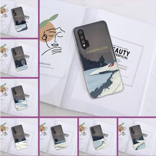 Phone Case For Huawei Nova 5t 5i 5 Pro 5z 7 6 Se Pro 5G Art Mountain Aesthetic Beach Travel Soft Back Cover Silicone Transparent