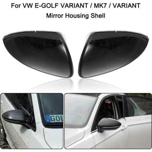 Rearview Mirror Cover Side Wing Rear View Mirror Case Covers Glossy Black For VW GOLF 7 MK7 MK7.5 GTI R GTE GTD 2013-2018