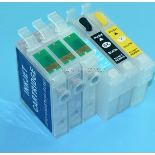 T0791 T0791-T0796 RIC ink carts For Epson Stylus Photo P50 1400 PX700W PX800FW Printer refillable ink cartridges