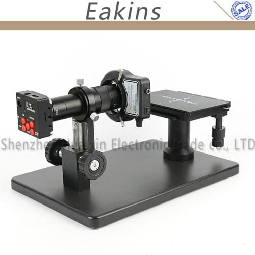 16MP 60FPS HDMI Digital Industry Video Microscope Camera +Diameter 55mm Horizontal Microscope Table Stand+ 180X C-MOUNT Lens