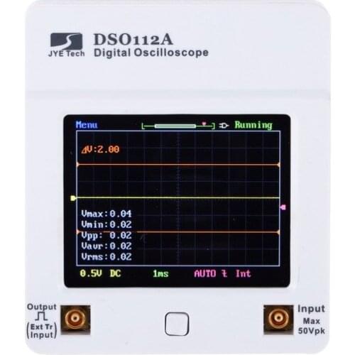 DSO 112A TFT Mini Digital Oscilloscope Touch Screen Portable USB Oscilloscope Interface 2MHz 5Msps