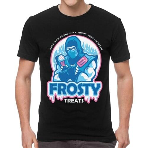 Mens Mortal Kombat T-Shirt Fashion Sub Zero Scorpion Tshirt Short Sleeve Hip Hop T Shirt Cotton Tee Tops Gift