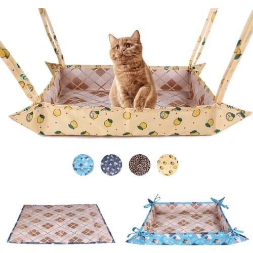 Cat hammock Cat Mat Summer Ice Silk Pet Beds Dual-Purpose Mat Teddy Mat Pets Nest Dog Products For Pets