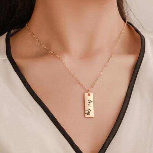 ABDOABDO Arrow Pendant Necklace Collier Couple Necklace Set Three-piece Suit Simple Friendship Necklace Clavicle Chain Gold