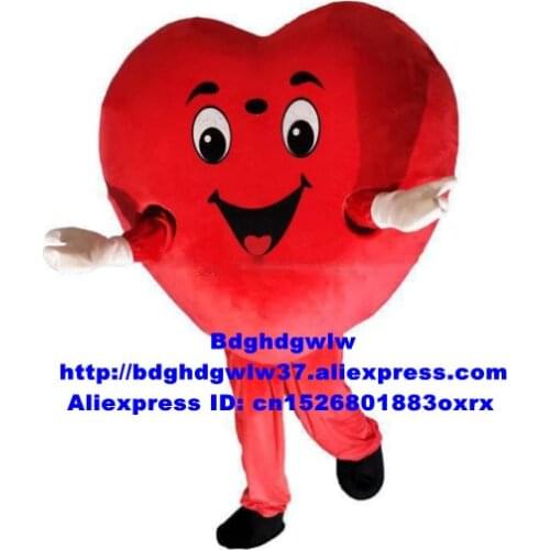 Red Heart Love Mascot Costume Adult Cartoon Character Outfit Suit Gather Ceremoniously Company Celebration cx4055