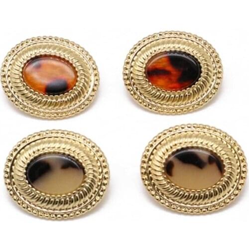 Sweet Cute Alloy Leopard Resin Fashion Earring