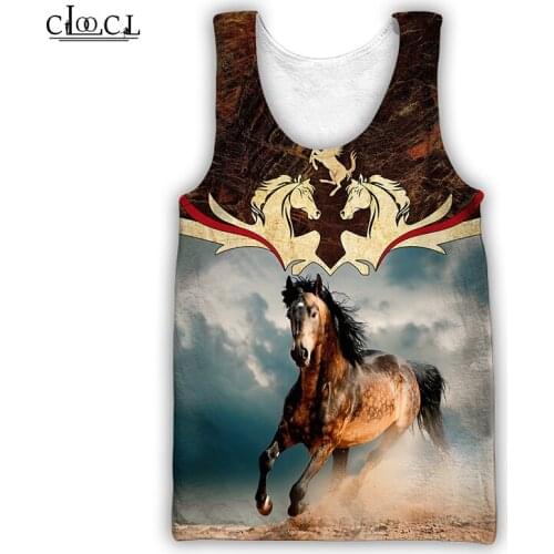 CLOOCL Love Beautiful Horse Tank Top Gym Clothing 3D Print Tank Top Men Women Streetwear Vest Bodybuilding Shirt Drop Shipping