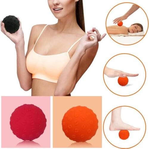 6.3cm Fitness Hand Foot Massage Ball Yoga Gym Silicone Soles Hedgehog Sensory Training Muscle Release Body Relaxing Massage Ball
