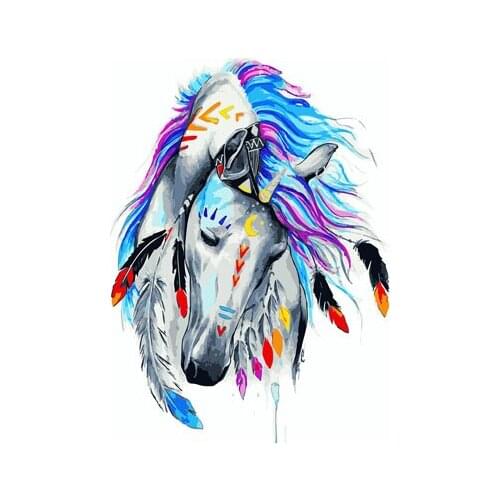 DRAWJOY Horse Framed Picture Painting By Numbers Home Decor Painting&Calligraphy DIY Canvas Oil Painting Wall Art Unique Gift