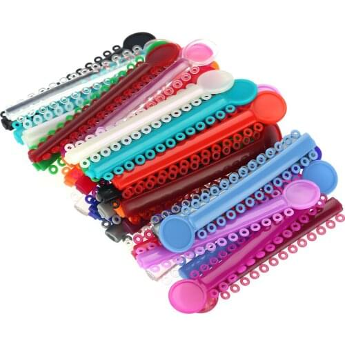40 Pcs Multi-color Dental Orthodontic Ligature Ties Elastic Rubber Tooth Dentist Tools Braces Teeth Orthodontics Brackets Braces