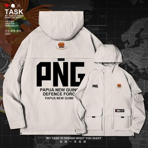 Papua New Guinea Guinean PNG PG men jacket hooded Land Force logo army fan mens Military casual long sleeve autumn clothes