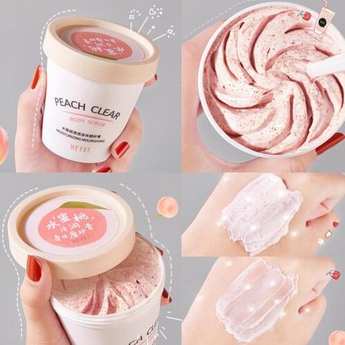 Hot New Juicy Peach Body Scrub Skin Care Whitening Deep Cleasning Remove Cutin And Dead Skin Fast Shipping