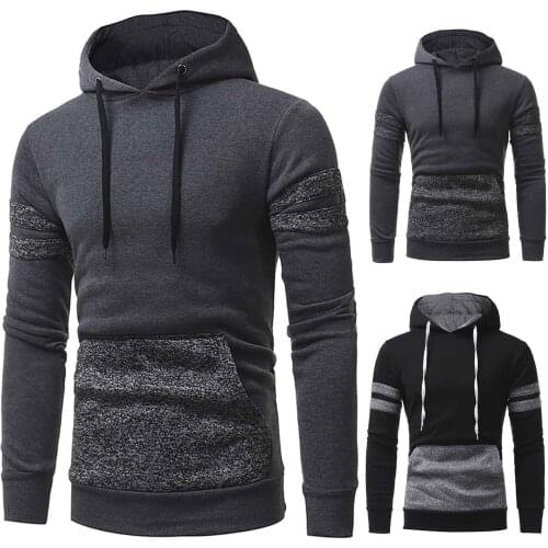2021 Winter Hoodie For Mens Casual Patchwork Sports Sweatshirts Long Sleeve Hooded Pullover Males hoodies sweatshirts moletom