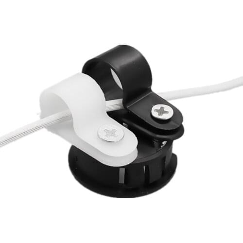 100pc R-Type Nylon Cable Wire Clamp Organize Cord Fixed Button Car Audio Computer Electrical Wiring Accessories Home Fasteners
