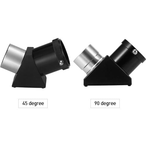 /Telescope Mirror Erecting 1.25IN 45 / 90 Degrees Zenith Diagonal Adapter Positive Prism Optic Astronomical Eyepiece Accessories