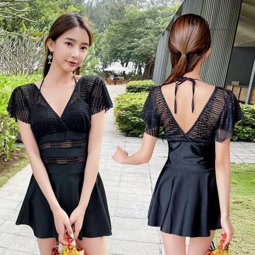 2021 New Korean Sexy Swimsuit Swimwear Women Summer One Piece Suit Swimming Suit Women Beachwear Swim Suit Swimskirt