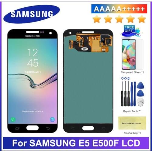 5.0" SUPER AMOLED Display for SAMSUNG Galaxy E5 E500 E500M E500F E500H LCD Display Touch Screen Digitizer Replacement E5 LCDs
