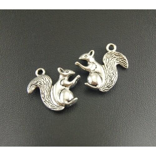 10pcs Silver Color Squirrel Charms Necklace DIY Bracelet Necklace Jewelry Making Handmade DIY A929