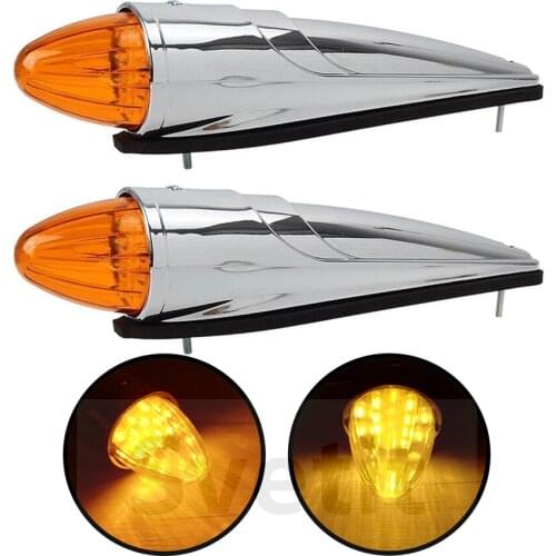 1 Pair LED Roof Marker Lights For Trucks Trailer Cab Signal Lamps White Amber Fog Lamp Tractor Running Lights