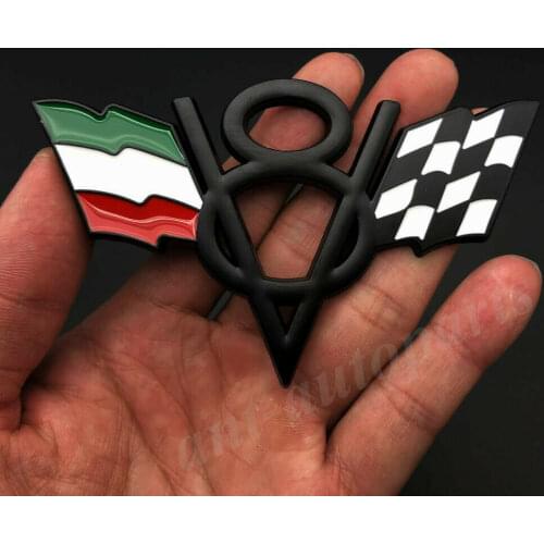 3D Metal Italy Italian Flag V8 Vintage Car Trunk Emblem Badge Decal Sticker