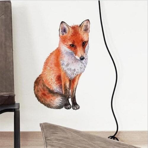 3D vivid fox Wall Sticker home wall decoration living room bedroom decor animals wallpaper art decals self-adhesive stickers