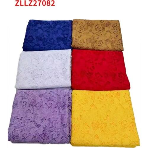 African Nigerian Water Soluble Cord Lace Fabric Brocade Bridal Material For Wedding Party ZLL08