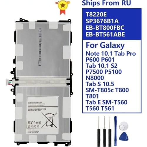 Battery For Samsung Note 10.1 Tab Pro P600 P601 SM-T520 SM-T525 SM-P605 P607T T8220E P7500 P5100 N8000 T800 T801 T805 T560 T561