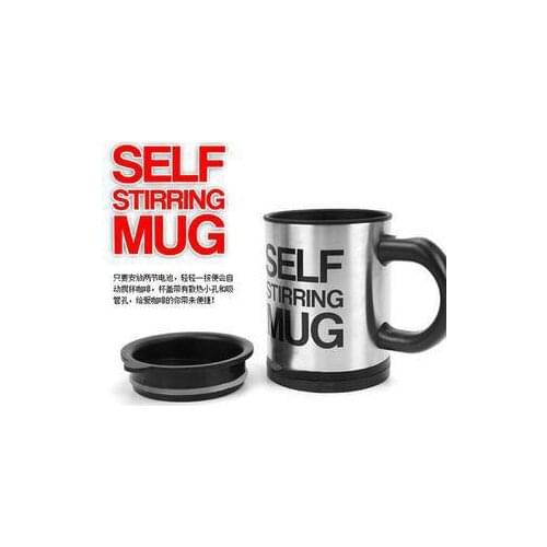 Free shippping 60pcs/lot Automatic coffee cup stainless steel self stirring mug