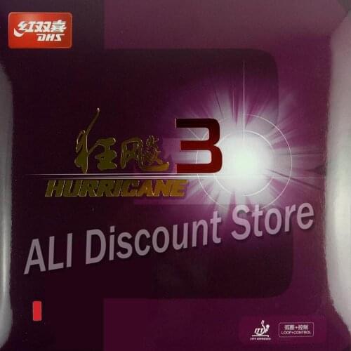 DHS Hurricane3 Control Loop Pips-in Table Tennis Rubber With Sponge for pingpong