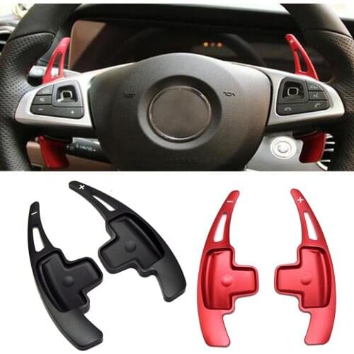 For Mercedes Benz A B M Class W166 W246 GLK SLK CLA GLA Car Steering Wheel Paddle Shift Extension Shifters DSG Sticker styling